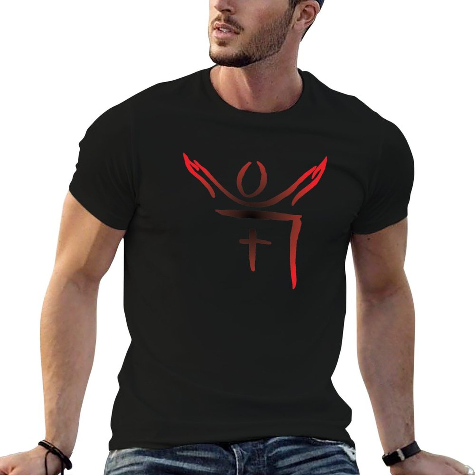 Crossfit G - เสื้อยืดฟิกเกอร์ครอส เสื้อยืด g man สำหรับผู้ชาย เสื้อยืดผ้าฝ้าย