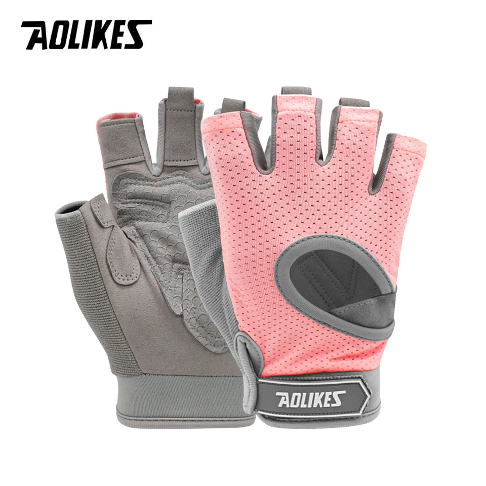 Crossfit G - AOLIKES 1 คู่ถุงมือออกกําลังกาย Body Building กีฬาฟิตเนสดัมเบลออกกําลังกายถุงมือระบายอากาศสําหรับ