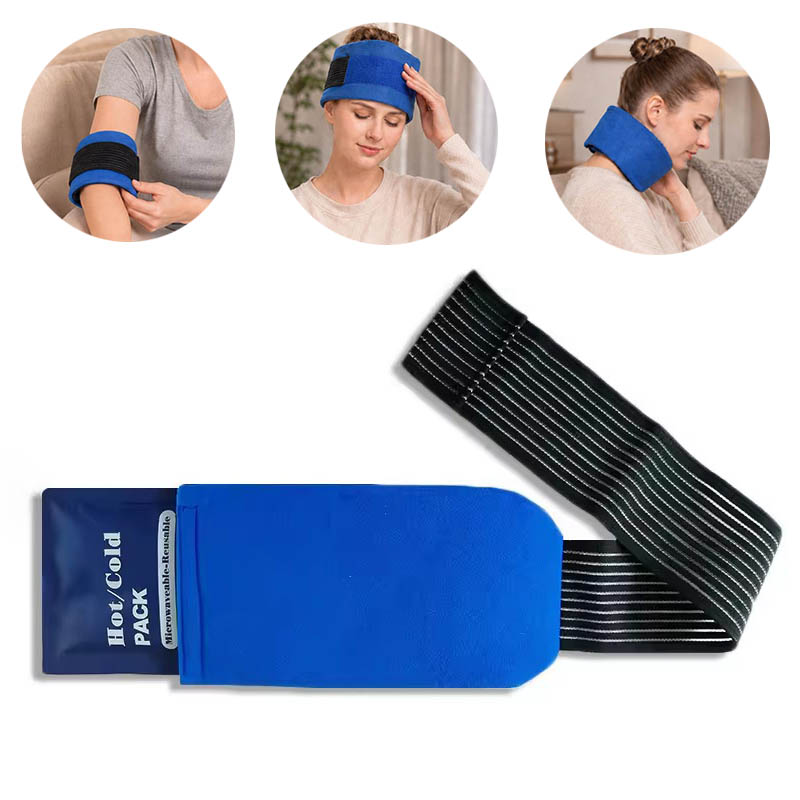 Wrist Wrap Support - แผ่นเจลประคบเย็นแบบใช้ซ้ำได้ แผ่นประคบเย็นนุ่ม แผ่นประคบร้อนเย็น ปรับระดับได้สำหรับข้อศอก เท้า เข่า