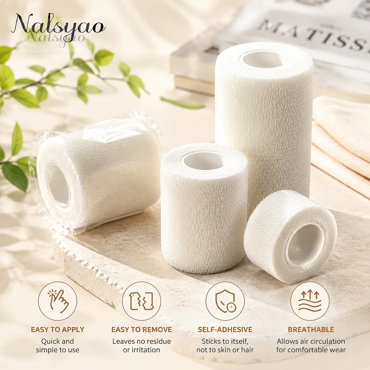 ผ้าพันแผลยืดหยุ่นแบบมีกาวในตัว - Wrist Wrap Support บทวิจารณ์และราคา