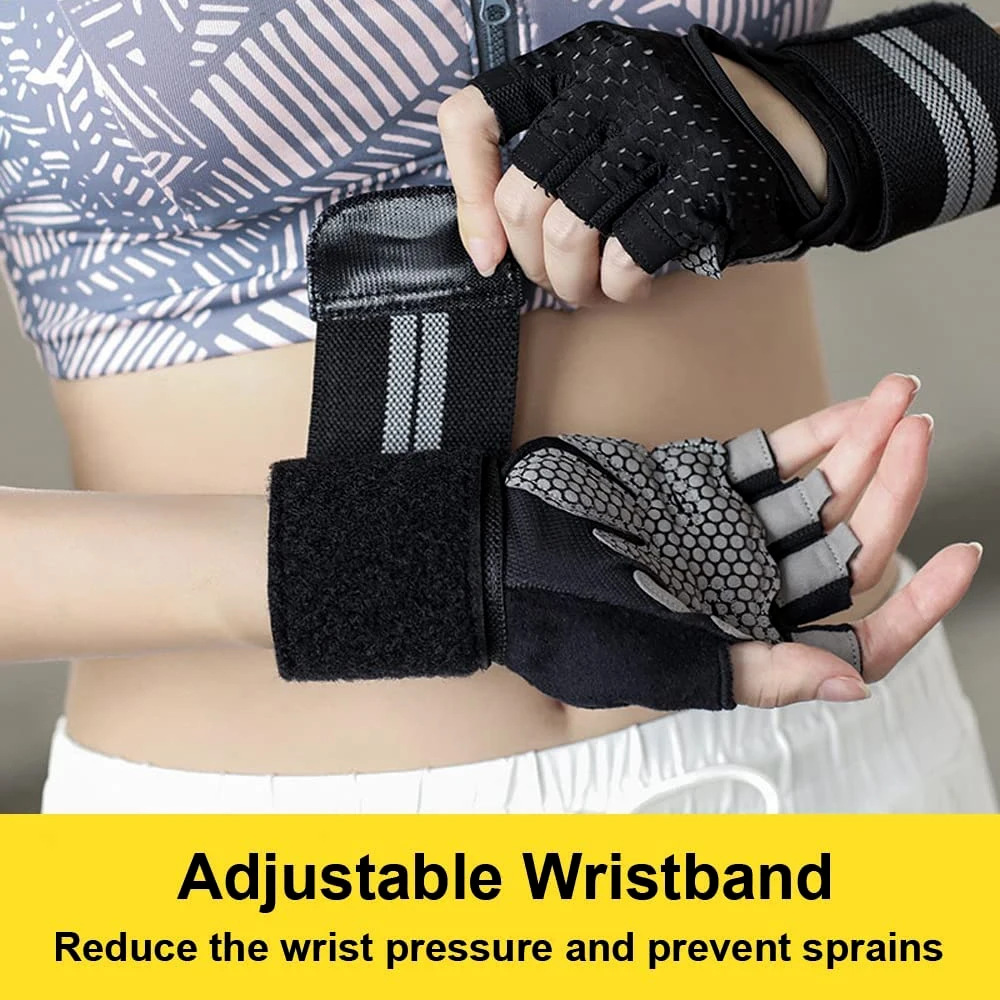 1 คู่ Half Finger GYM Fitness  - Crossfit G บทวิจารณ์และราคา